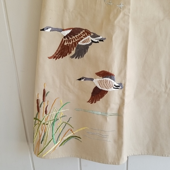 VTG Women’s Sporting Life Skirt Maxi Embroidered Geese Cattails Size Medium - Picture 12 of 12